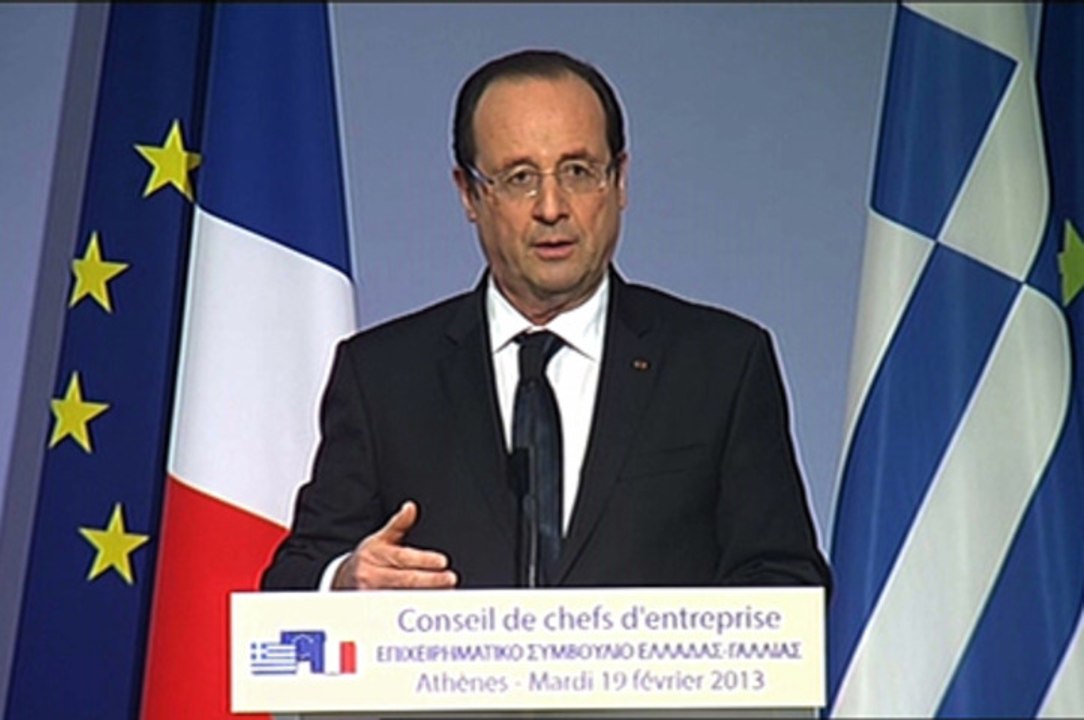 Intervention devant les participants au Conseil des chefs d’entreprises France-Grèce