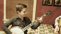 10 Year Old Banjo Wonder Boy Jams With Brothers