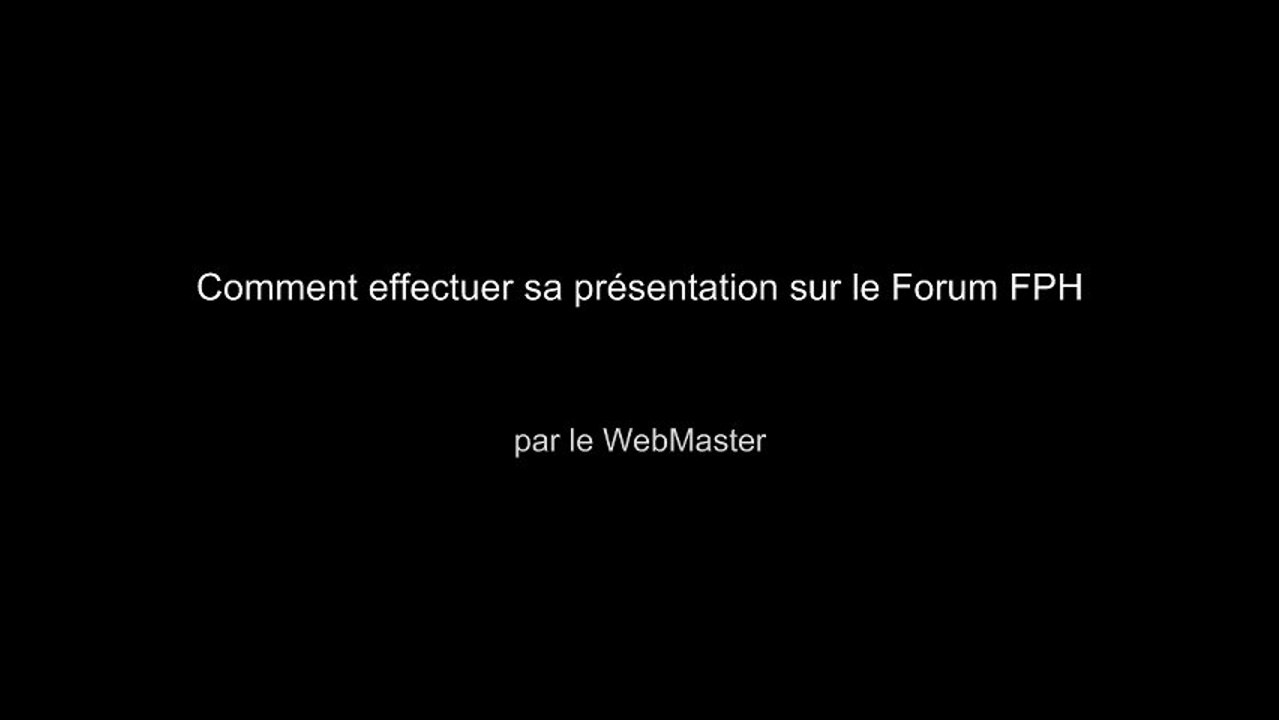 Présentation sur le Forum Passion-Harley®