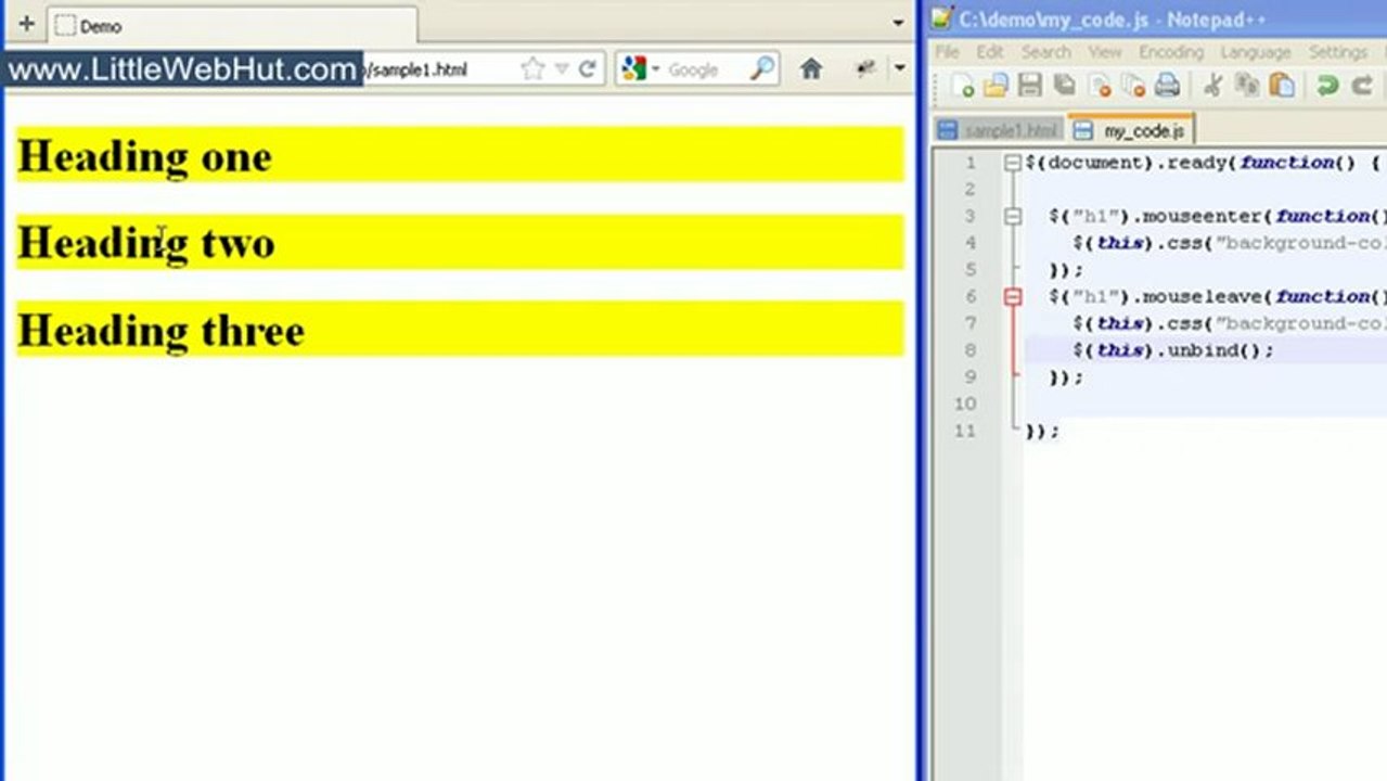 Jquery Basic  Tutorial 3