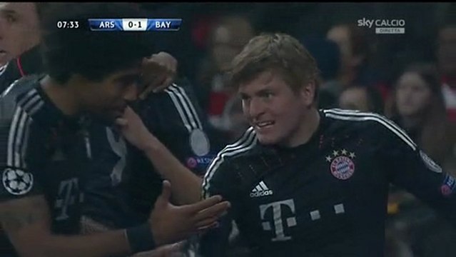 Kroos Goal Arsenal vs Bayern 0-1 CHAMPIONS LEAGUE