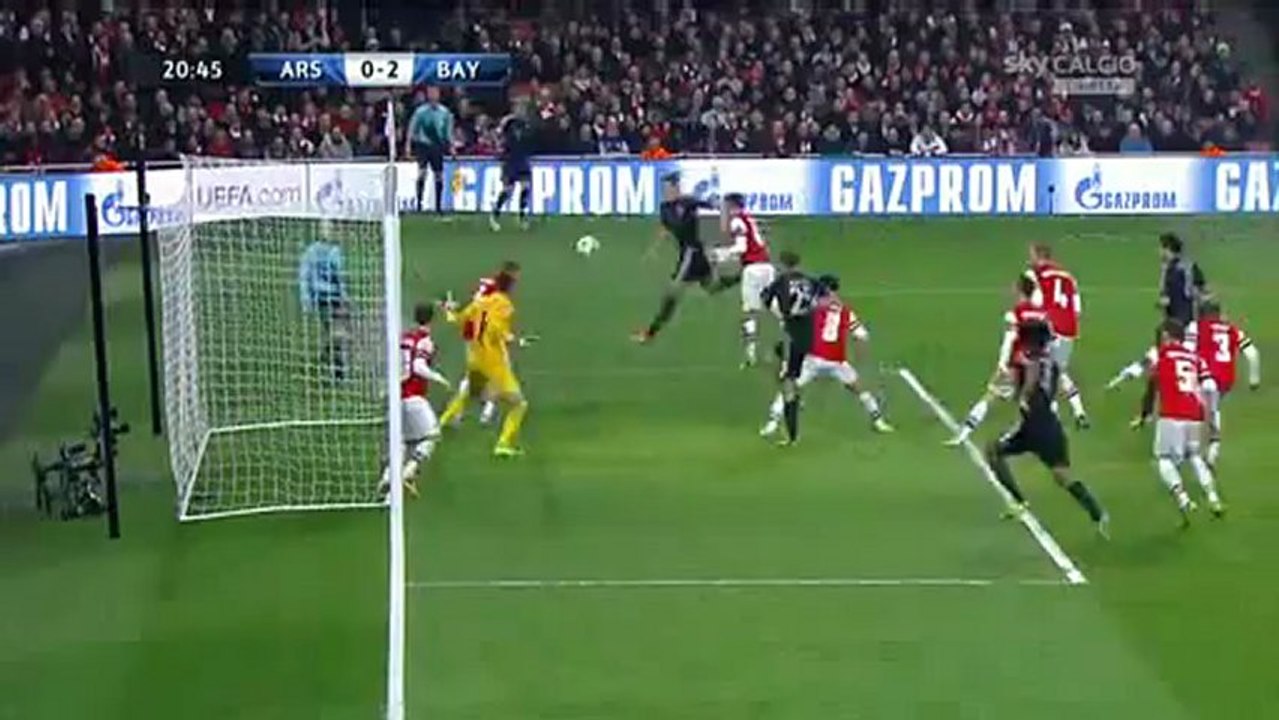 Muller Goal Arsenal vs Bayern 0-2  CHAMPIONS LEAGUE