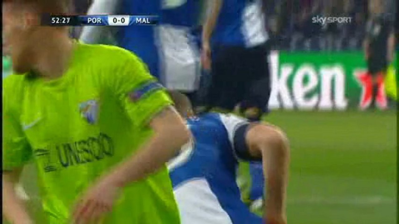 Porto vs Malaga 1-0 Goal and highlights champions league 19/2/2013