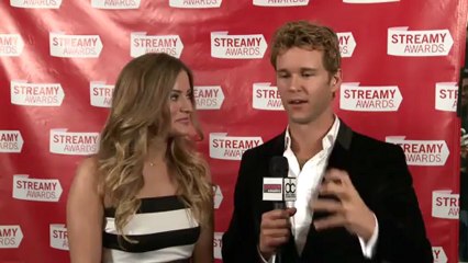 Streamys 2013 Backstage Interview iJustine & Ryan Kwanten