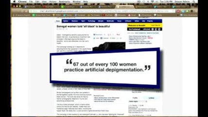 Senegal campaign against skin bleaching, Palestinian hunger striker