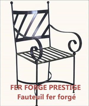 Fauteuil fer forgé, FER FORGE PRESTIGE Tel 06 09 62 47 46 - Fabrication fauteuil fer forgé design