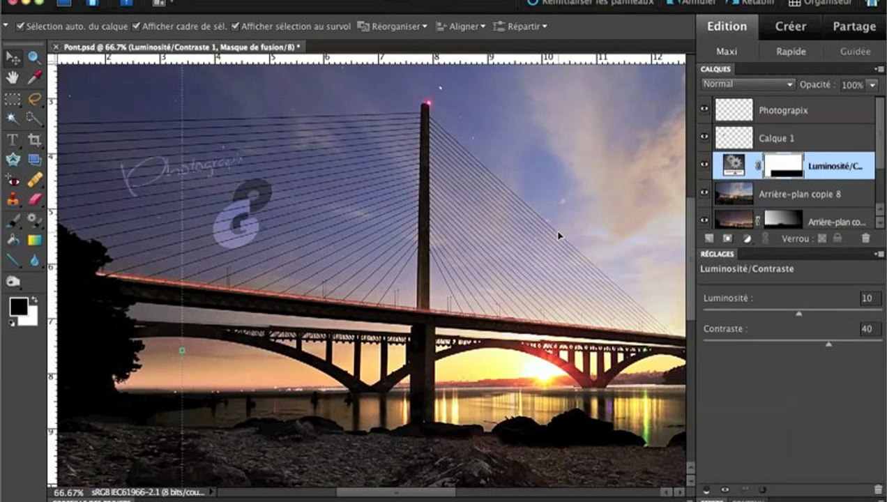 Mettre un filigrane avec Photoshop Elements