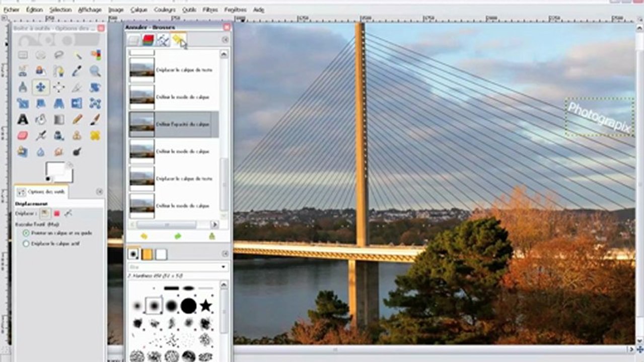 Mettre un filigrane avec Gimp