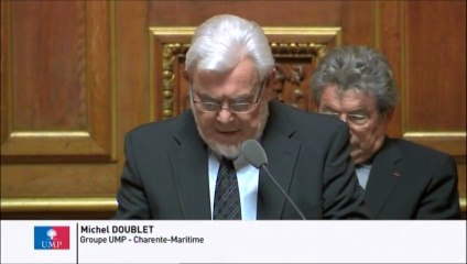 Michel Doublet, Sénateur  de la Charente-Maritime : Avenir de la TVA dans le secteur de l'eau