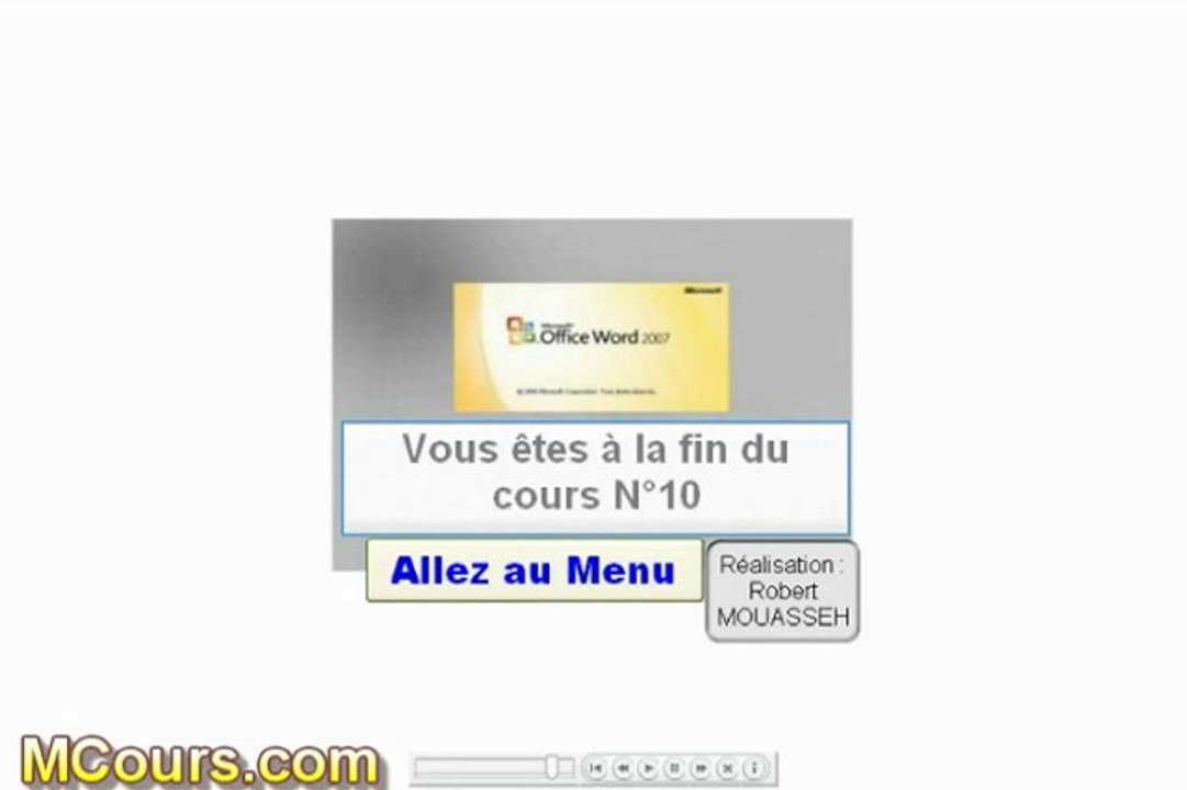 Tutoriel WORD 2007: Cours N°10 Fermer un document