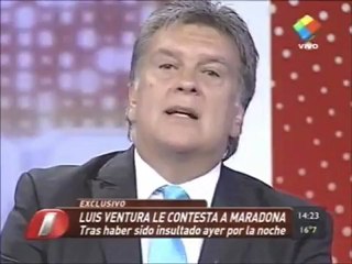 Luis Ventura, sin filtro contra Diego Maradona .