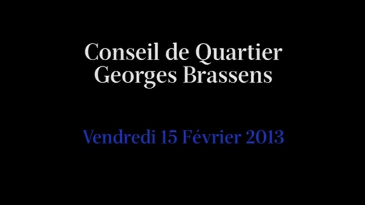 Conseil de Quartier Georges Brassens du 15 Février 2013