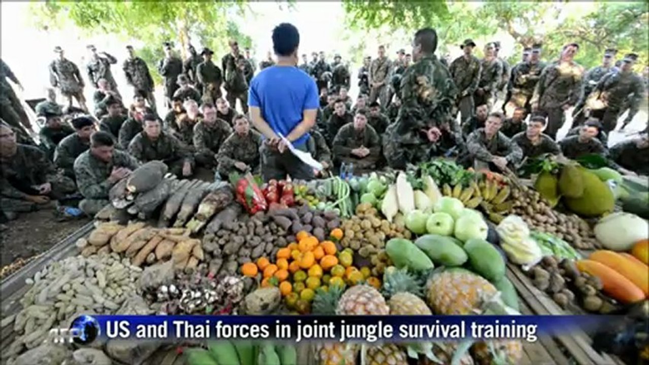 US and Thai forces in jungle survival training