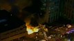 Raw: Fire burns at Kansas City shopping district