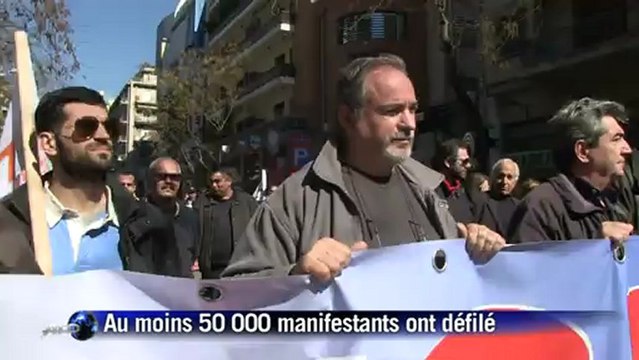 Grèce: manifestation à Athènes contre l'austérité
