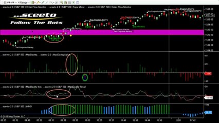 A great 8 point move on the Emini caught by Sceeto and Follow The Bots on the 19th Feb 2013013