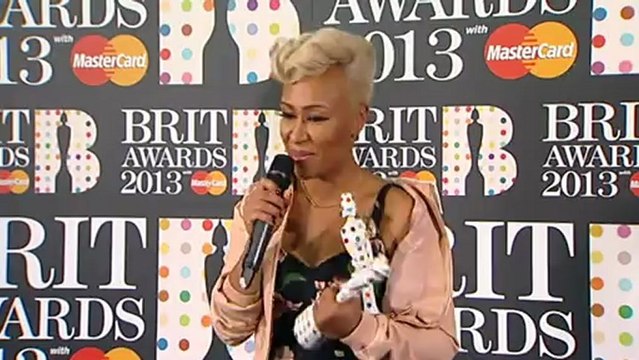 Emeli Sande celebrates her two BRIT Awards