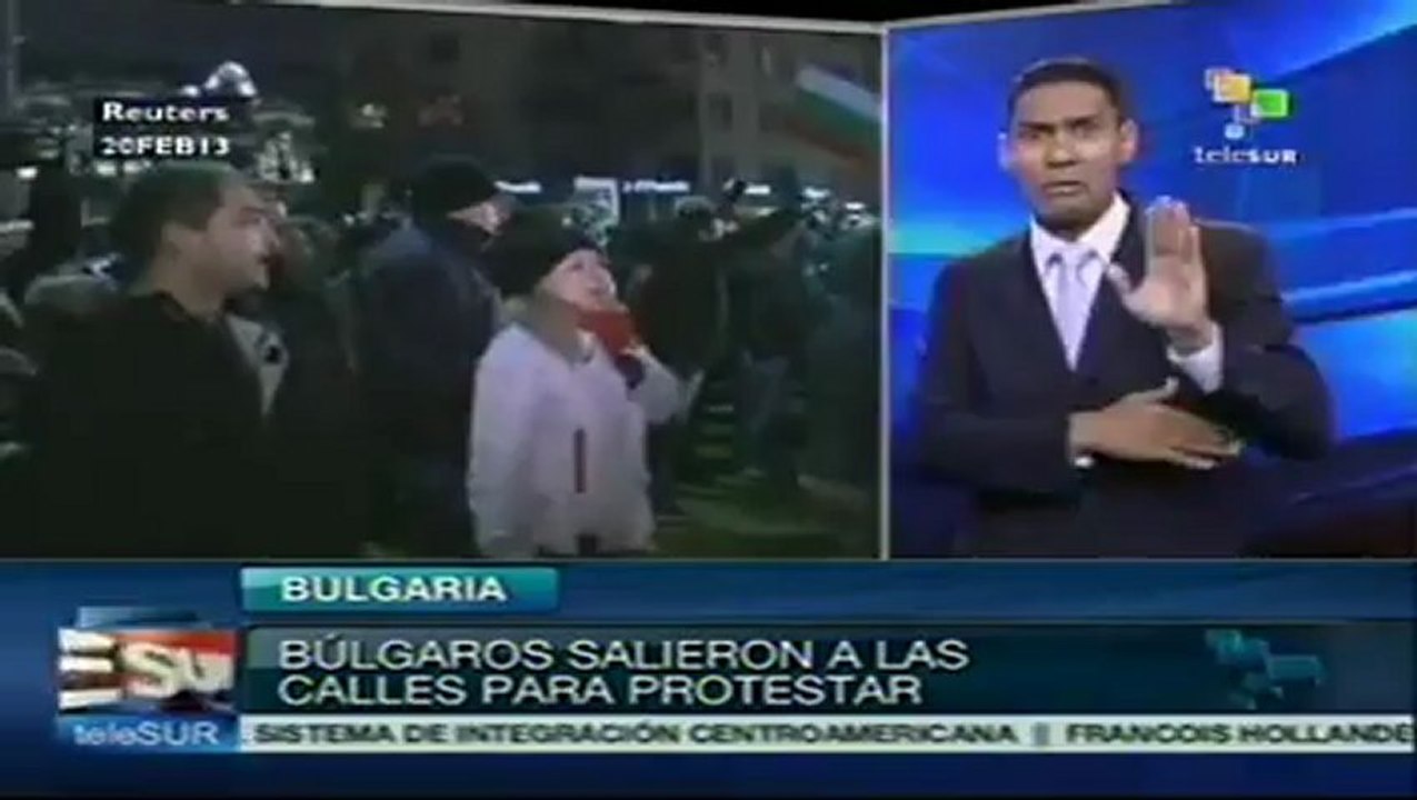 Búlgaros protestan contra el gobierno