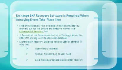 Exchange BKF Recovery