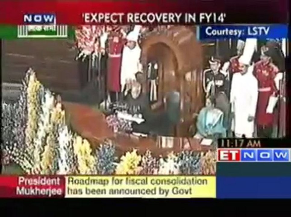 Budget 2013 : Pranab Mukherjee addresses the Parliament