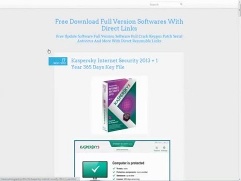 Free Kaspersky Internet Security 2013 1 Year 365 Days Working Key!!