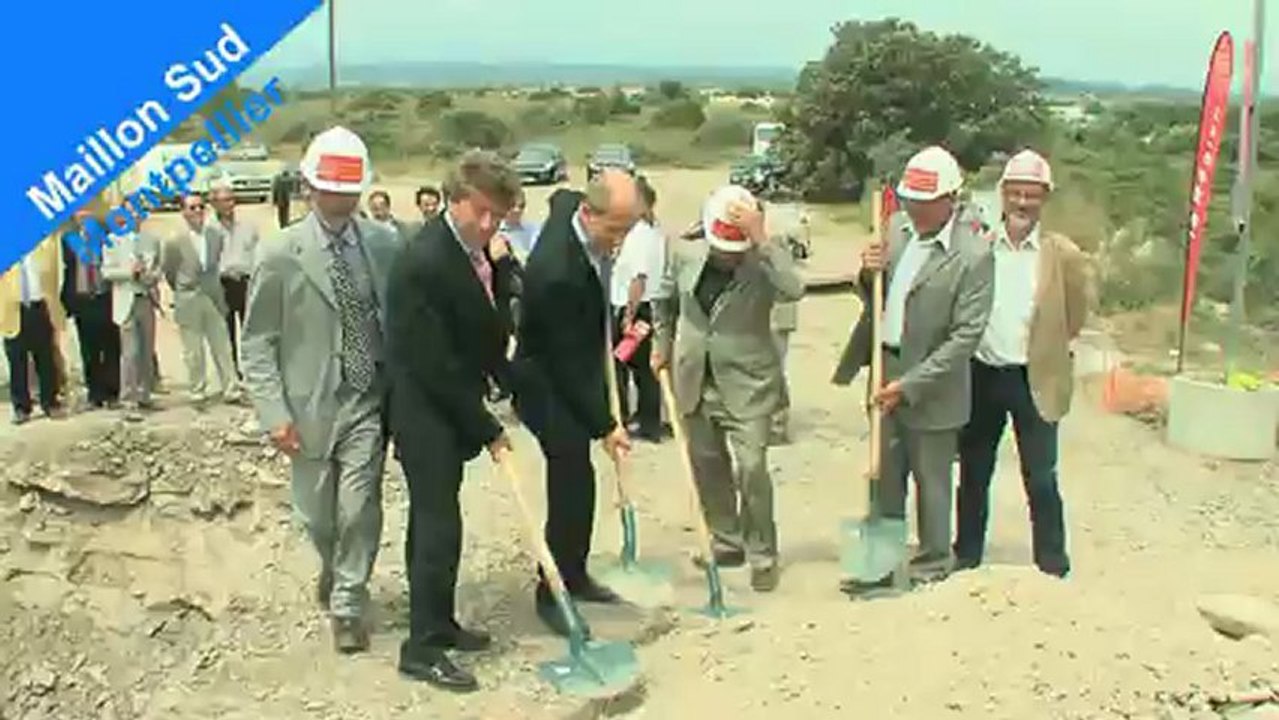 Maillon sud Montpellier : pose de la première canalisation
