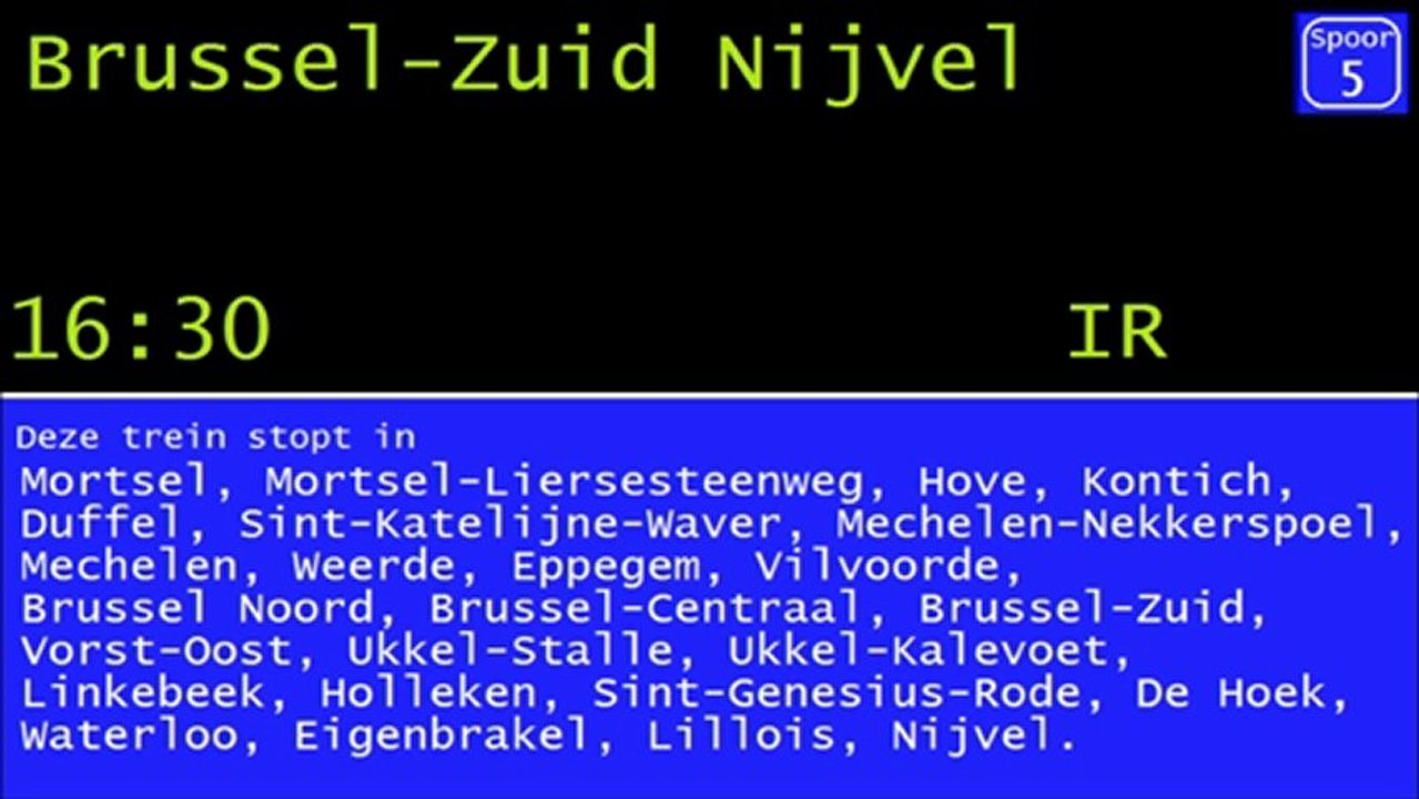 NMBS - EMMA Aankondigingen : Antwerpen-Berchem