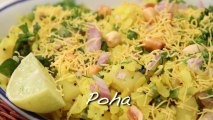 Poha - Cooked Flattened Rice - Indian Breakfast Recipe by Ruchi Bharani - Vegetarian [HD]