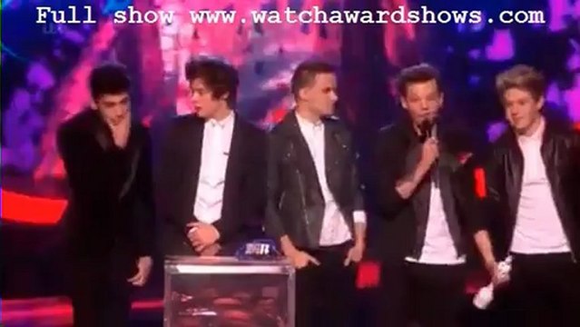Video One Direction Acceptance speech BRITs 2013