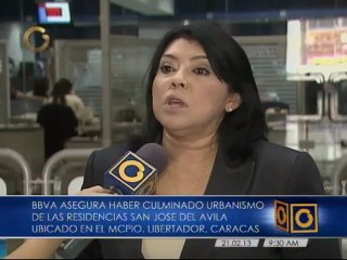 BBVA Provincial asegura que obras de San José del Ávila terminaron en 2012