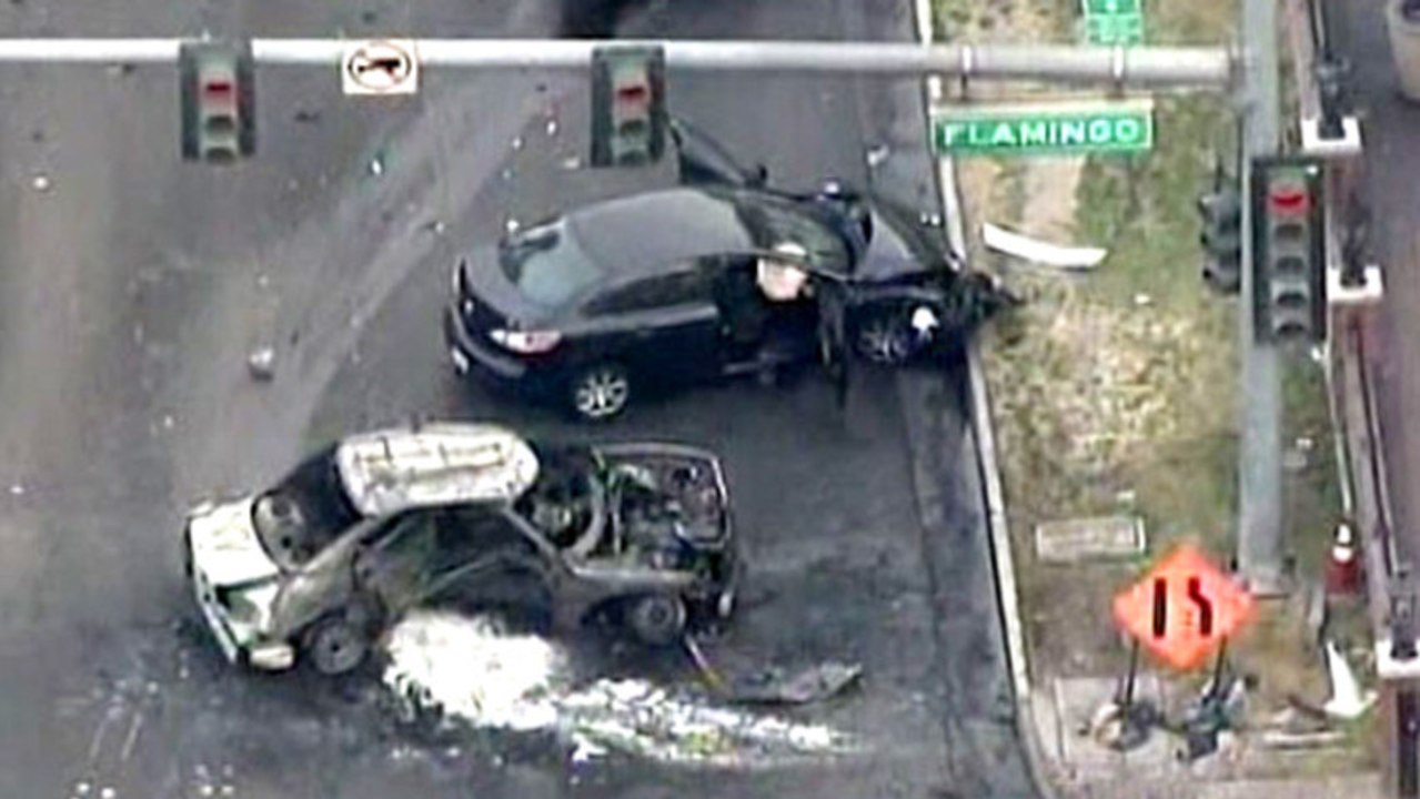 Three Dead After Shooting On Las Vegas Strip Causes Six Car Crash