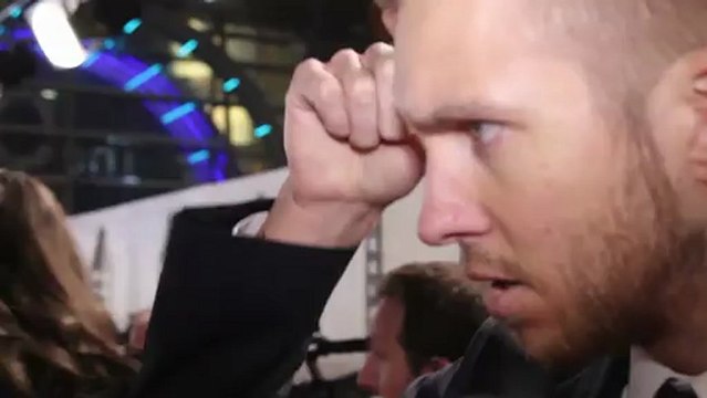 A newly LA-i-fied Calvin Harris talks to heat at the Brit Awards 2013