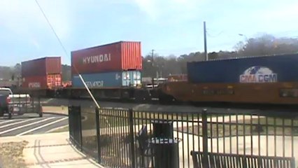 Norfolk Southern stack train northwest through Austell Ga.