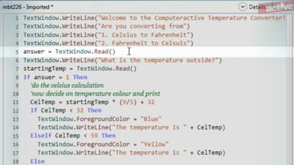 Small Basic Guide: 5. Making a complete program