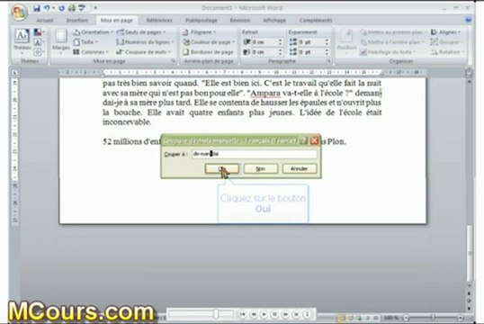 Tutoriel WORD 2007: Cours N°19 Comment insérer une coupure de mot dans Word 2007