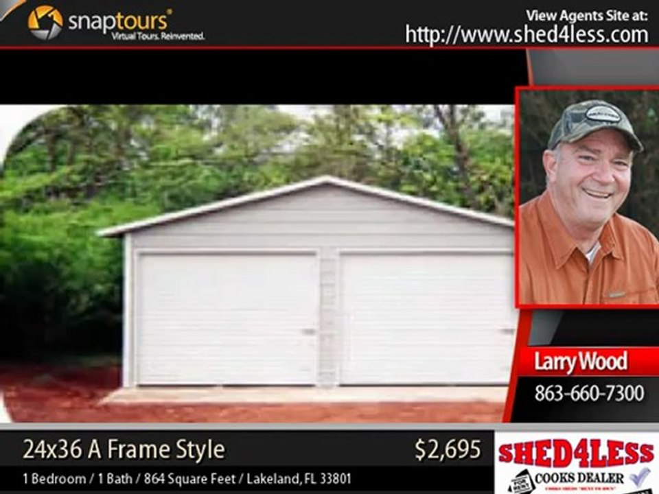 24x36 A Frame Style- Shed4less
