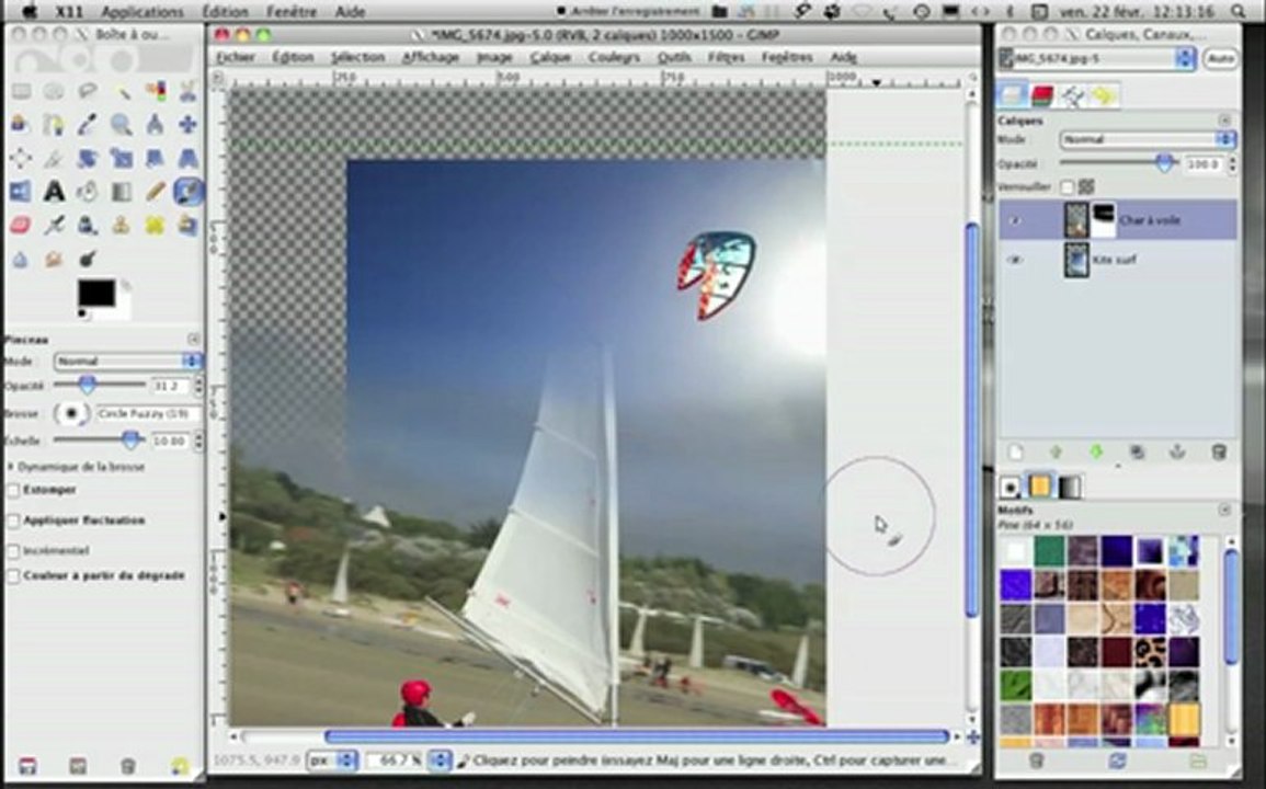 Fusion de 2 photos entre elles avec Gimp