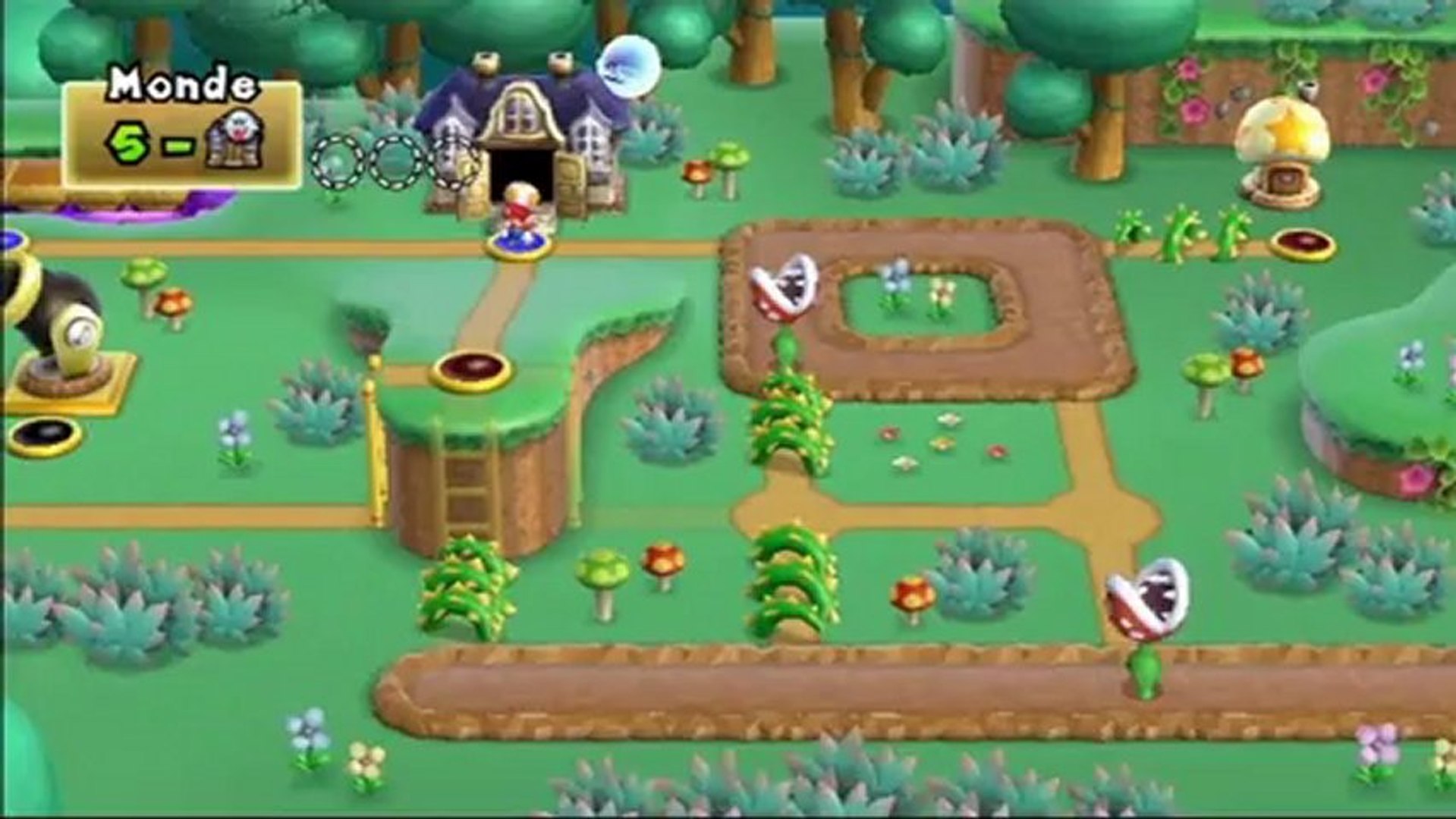 New Super Mario Bros. Wii - Monde 5 : Niveau 5-Maison fantôme - Vidéo  Dailymotion