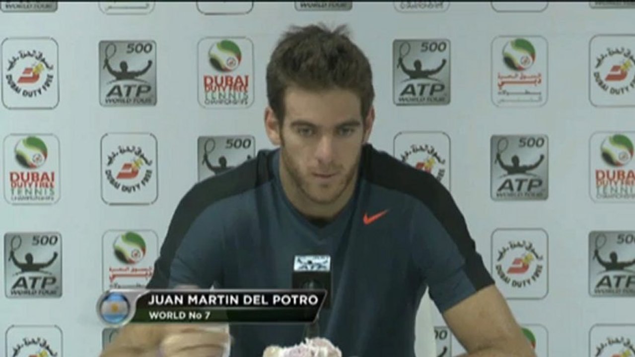 Dubai: Del Potro: 'Gegen Djokovic brauche ich meine Rückhand'