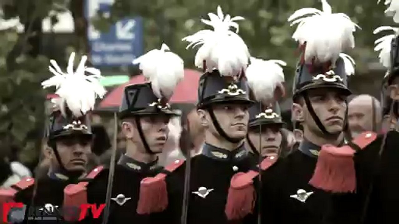 Défilé miltaire du 14 juillet place Charles de Gaulle à Rennes