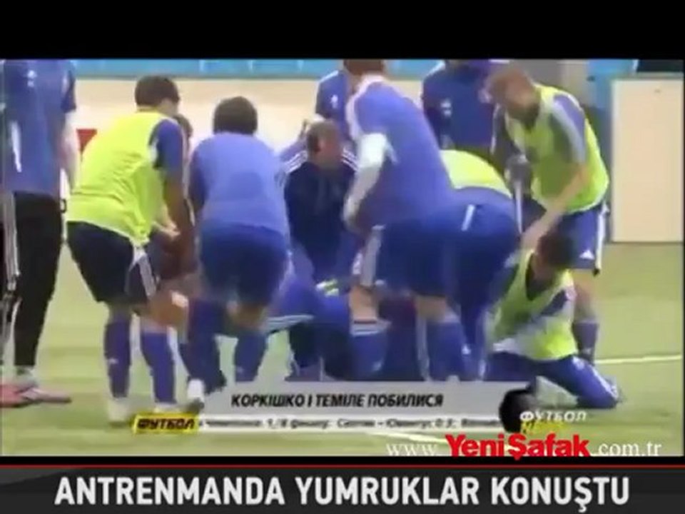 Antrenmanda yumruklar konuştu