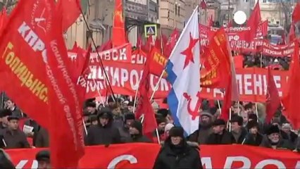 Nostalgia soviética en Moscú en el Día del Defensor...