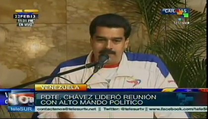 Hugo Chávez lidera mesa de trabajo desde el hospital