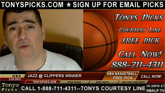 LA Clippers versus Utah Jazz Pick Prediction NBA Pro Basketball Odds Preview 2-23-2013