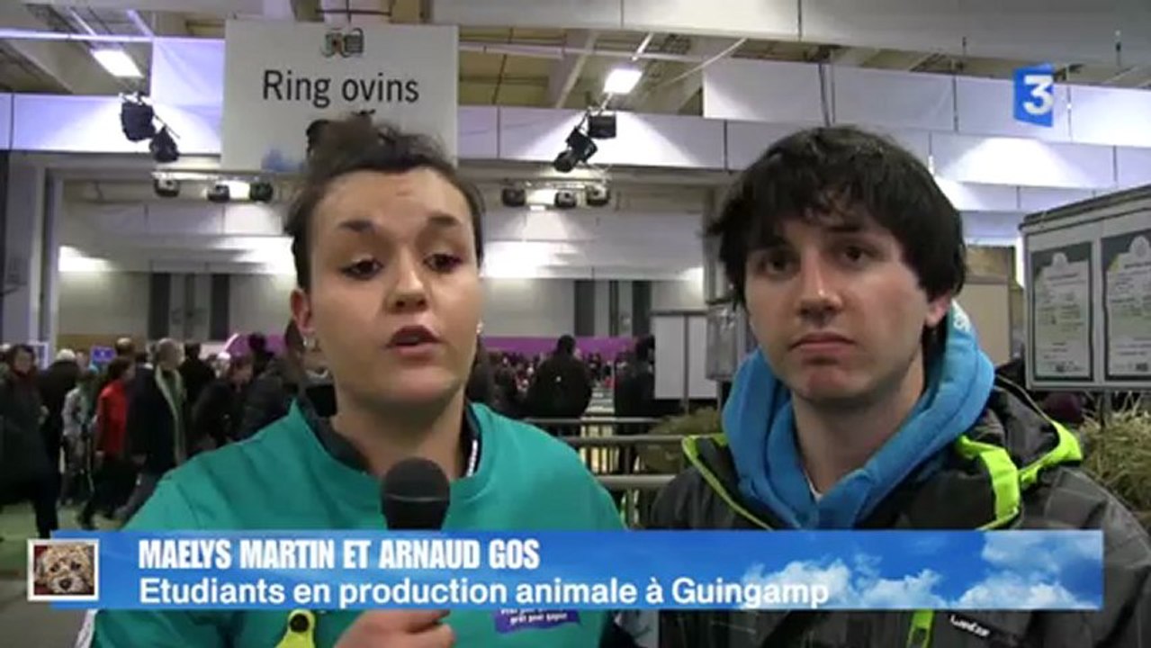 SIA 2013 : Maëlys et Arnaud futurs éleveurs ovins
