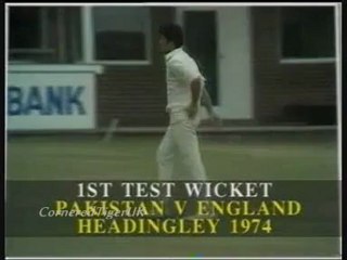 Imran Khan`s First Test Wicket Tony Greig 1974