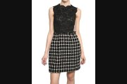 Valentino  Cotton Lace Top Wool Tweed Dress Uk Fashion Trends 2013 From Fashionjug.com