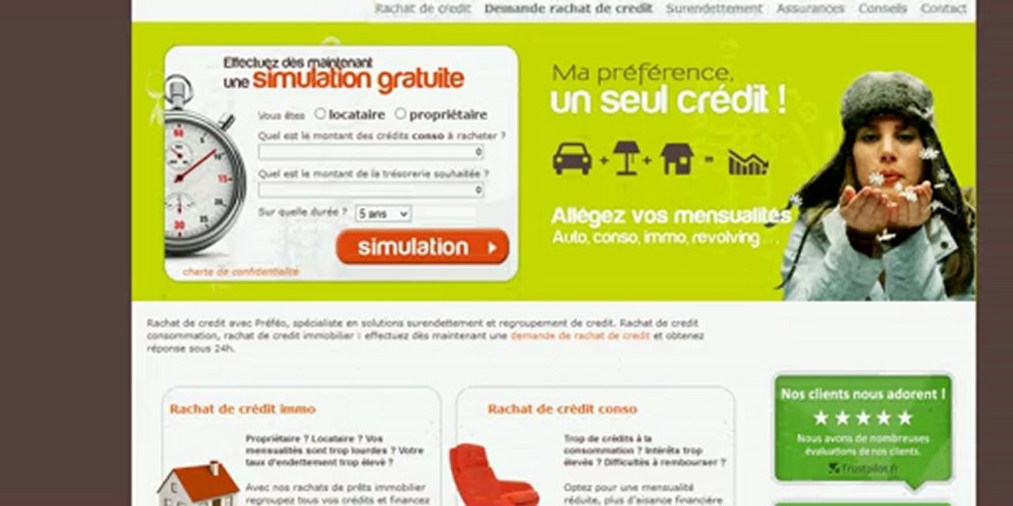 Préféo Rachat de crédit consommation et rachat de credit immobilier