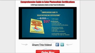 Guide To Solar Photovoltaic Certifications 2013