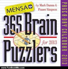 Fun Book Review: Mensa 365 Brain Puzzlers 2013 Page-A-Day Calendar by Mark Danna, Fraser Simpson
